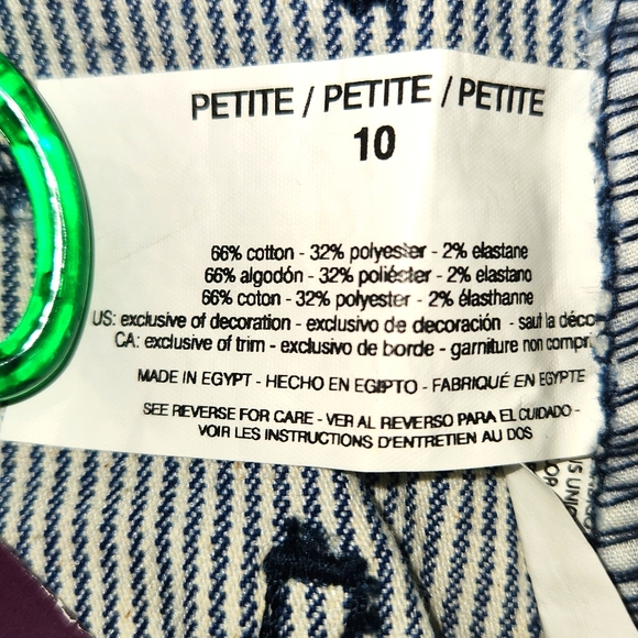 GLORIA VANDERBILT WOMENS BERMUDA SIZE 10 P NEW WITH TAGS - Picture 15 of 15